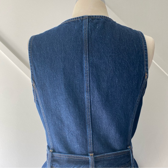 Redone 60s Belted Denim Mini Dress - S - Picture 11 of 15